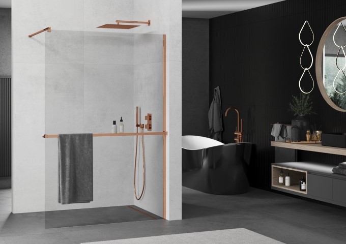 Moderne regendouches roze goud